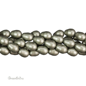 Swarovski 5821 Жемчуг капля 11x8 мм, пудрово-зеленый (#393), 1 шт.