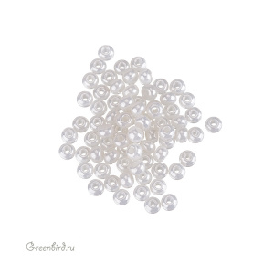 Бисер чешский PRECIOSA Czech круглый 6/0, непрозрачный, Pearl Ceylon (#47102), 10 г