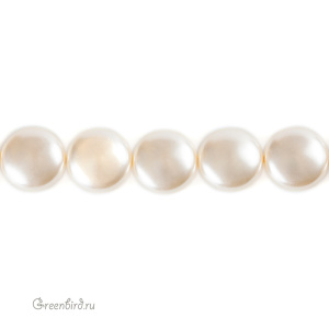 Swarovski 5860 Жемчуг плоский 16x9 мм, кремовый (#620), 1 шт.