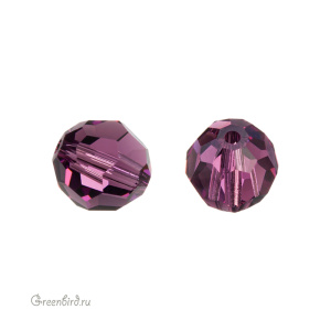 Swarovski 5000 Бусина круглая 7 мм, аметист (#204), 1 шт.