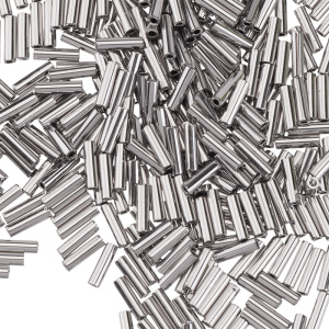 Бисер MIYUKI Bugle 6mm – Palladium Plated (#194), 10 г