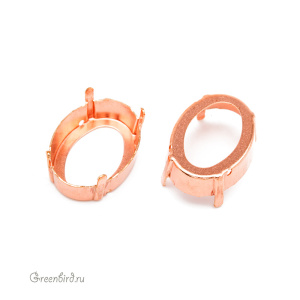 NEW 4120 Оправа для Oval Fancy Stone 25х18 мм, томпак