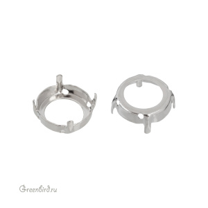 1122 Оправа для ювелирного кристалла Rivoli 12 мм, белая бронза