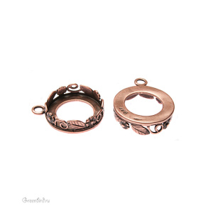 JBB Оправа для кабошона 14мм, ант. медь (#J236-14)