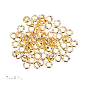 Соединительные кольца двойные 4 мм, золото (#SVA-Rings-020G)