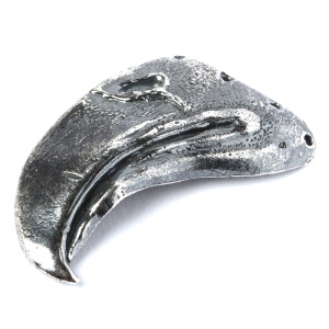 "Птаха", центральный элемент, ант. серебро, 1 шт. (#С3921)