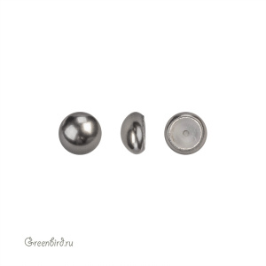 Swarovski 5817 Жемчуг полупросверленный кабошон 6 мм, темно-серый (#617), 1 шт.
