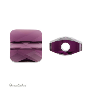 Swarovski 5053 Бусина Мини Квадрат 6 мм, аметист (#204), 1 шт.