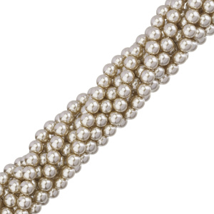 Crystalbird Жемчуг круглый 8 мм, миндаль, нить (#506)