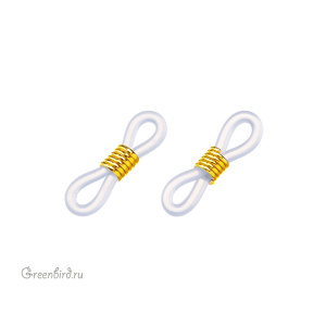 Мягкий держатель-концевик цепочки для очков, золото, 1 шт. (#SVA-001G)