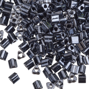 Бисер TOHO Triangle 8/0 металлизированный, гематит (#81), 10 г