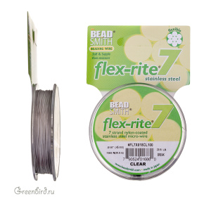 Тросик Flex-Rite 7 – 0,45 мм, прозрачный #FL7X(018CL)100
