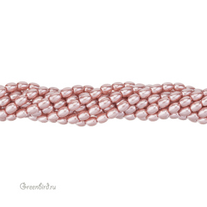 Жемчуг "Майорка" рис 5х4 мм, сиреневый, нить (#Maj-86)