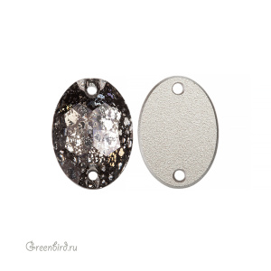 Swarovski пришивные 3210 Овал 10х7 мм, черная патина (#001BLAPA), 1 шт.