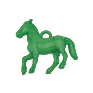 Подвеска "Лошадка", пластик, зеленый 1 шт. (#SV1701-Pendant-150)