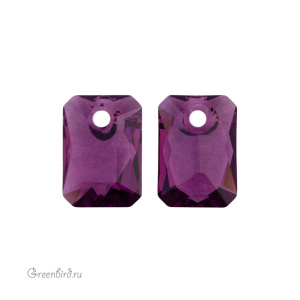6435 подвеска Emerald Cut 9 mm – Amethyst (#204)