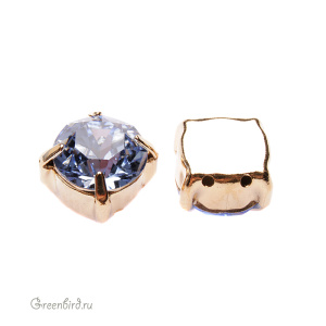 1088 Chaton SS39 в оправе, золото – Light Sapphire (#211)