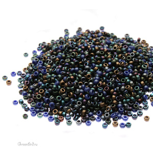 Бисер японский круглый MIYUKI Round 15/0, микс Matte Heavy Metals (#MIX24), 10 г
