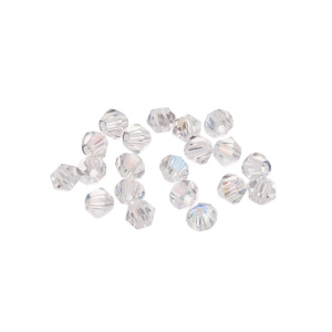 Crystalbird 5301 Биконусы 3 мм, прозрачный легкий радужный (#001LA), уп. 20 шт.