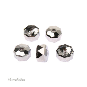 Swarovski 5045 Бусина Рондель 8 мм, светлый хром (#001LTCH), 1 шт.
