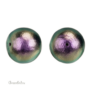 Хлопковый жемчуг 25 мм, Rich Green Black, 1 шт. (#CTP001-25-RichGreenBlack)