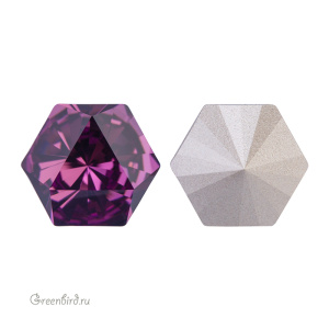 Swarovski 4699 Призматический гексагон 14x16 мм, аметист (#204), 1 шт.