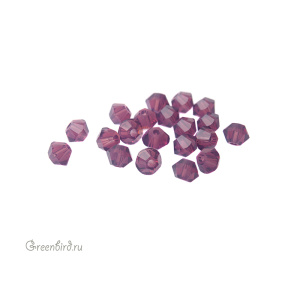 Swarovski 5328 Биконусы 3 мм, цикламен опал (#398), уп. 20 шт.