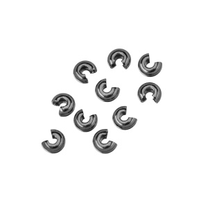 Бусина на кримп гладкая, gunmetal, уп.10 шт. (#CBC04BO-10)