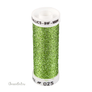 Металлизированная нить AVAS B1F, ярко-зеленый, 100 м (#025)