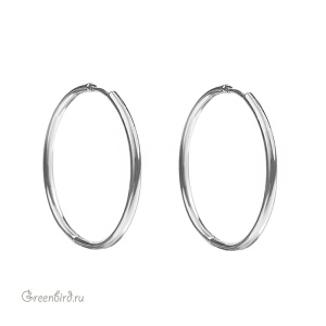 Швензы-кольца "Конго" 40 мм, родий пара (#SV1701-3051R)