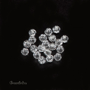Swarovski 5000 Бусины круглые 2 мм, прозрачный (#001), уп. 20 шт.