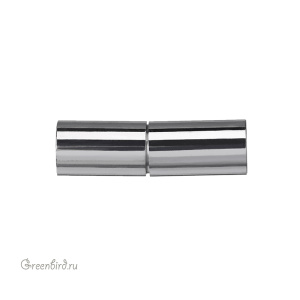 Поворотный замок для шнура, 23,3х7 мм, серебро, 1 шт. (#MC016)