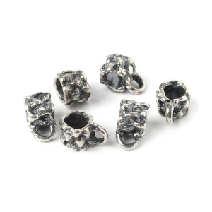 "Мхи и травы", коннектор-бейл, ант. серебро, 1 шт. (#С2881)