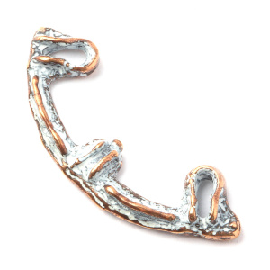 "Архаика", коннектор, бронза / белая патина, 1 шт. (#ББ0107)