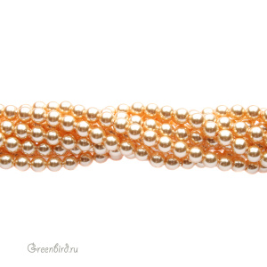 Swarovski 5810 Жемчуг 4 мм, золото (#296), уп. 50 шт.