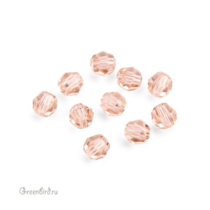 Swarovski 5000 Бусины круглые 4 мм, винтажный розовый (#319), уп. 10 шт.