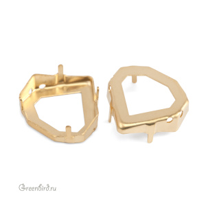 4928 Оправа для Tilted Chaton 18 мм, латунь