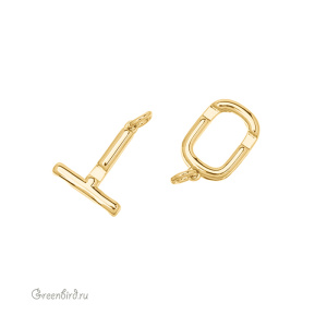 Замок-тоггл, золото, 1 шт. (#SV1701-T35)