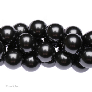 Swarovski 5810 Жемчуг 12 мм, черный (#298), 1 шт.