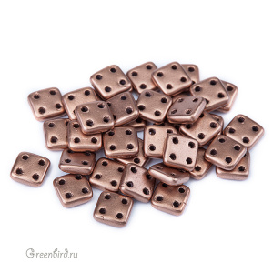 QuadraTile 6mm, Matte Metallic Bronze Copper, 5 гр (#K0178)
