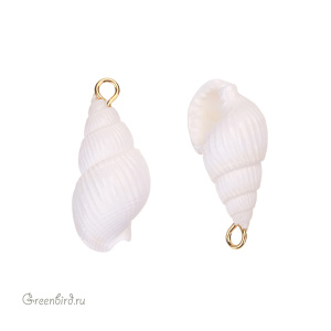 Подвеска "Ракушка натуральная", золото, 1 шт. (#SVA-BASE-018G)