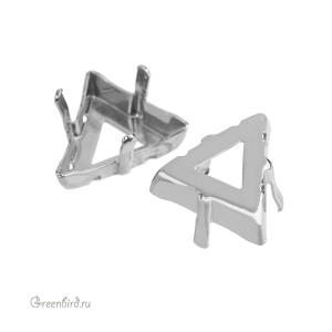 4717 Оправа для ювелирного кристалла Delta Fancy Stone FS 15,5 мм, белая бронза