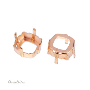 NEW 4460 Оправа для Magical Square Fancy Stone 14 мм, томпак