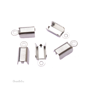 Зажим для шнура, серебро, 1 шт. (#1735S)