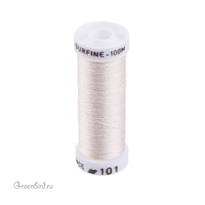 Шелковая нить Au Ver a Soie Soie Surfine, светлый молочный, 100 м (#101)