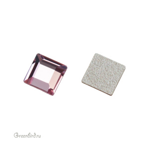 Swarovski 2400 Клеевые стразы Квадрат 4 мм, светло-розовый (#223), 1 шт.