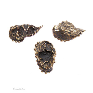 "Вальс цветов", подвеска, ант. латунь, 1 шт. (#Л0811)