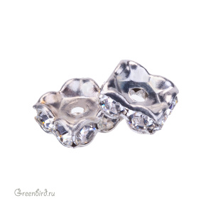 Swarovski 77608 Рондель PP24, серебро, прозрачный (#001), 1 шт.