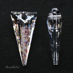 Swarovski 6480 подвеска Шип 39 мм, белая патина (#001WHIPA)