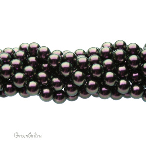 Swarovski 5810 Жемчуг 6 мм, иризирующий пурпурный (#943), уп. 20 шт.